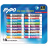 Expo – Dry Erase Markers, Assorted Colors – 18 Pack