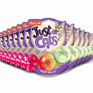 Hartz – Just for Cats Bizzy Balls Cat Toy – 24 Pack